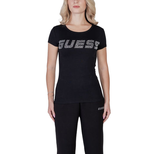 Guess Active Schwarze Baumwolle Tops & T-Shirt