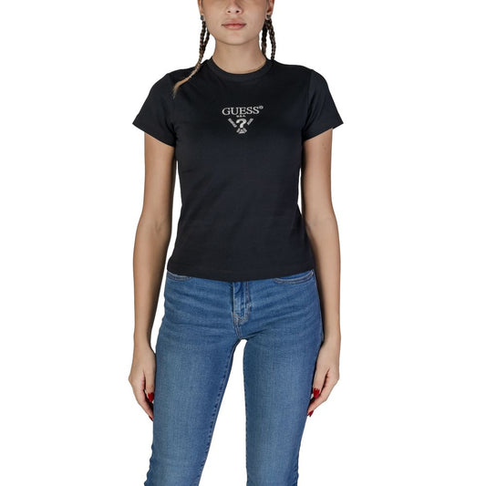 Guess Active Schwarze Baumwolle Tops & T-Shirt