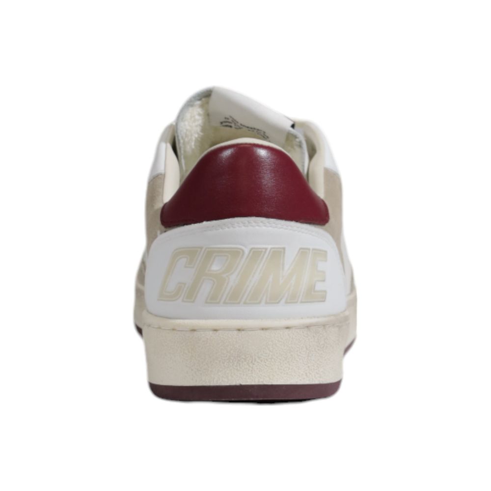 Crime London Weißes Leder Sneaker