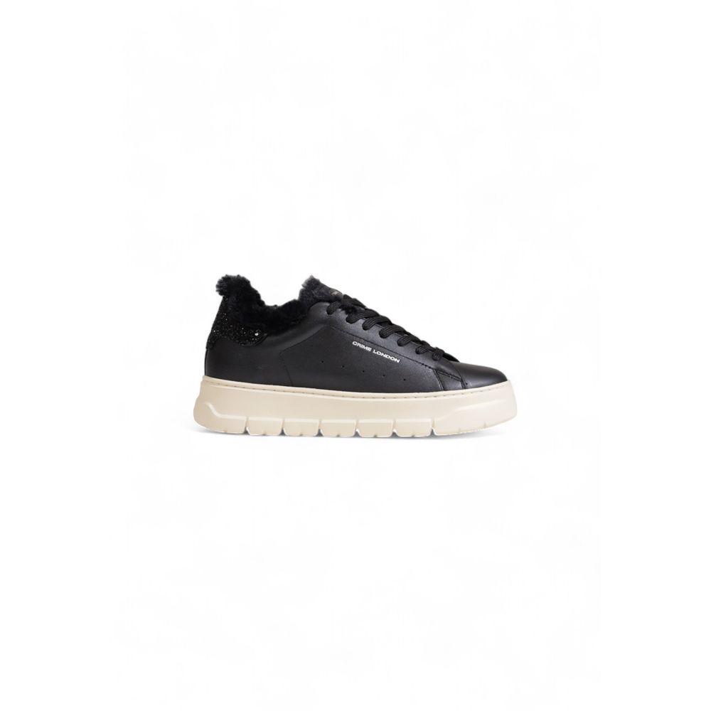 Crime London Schwarzer Leder-Sneaker