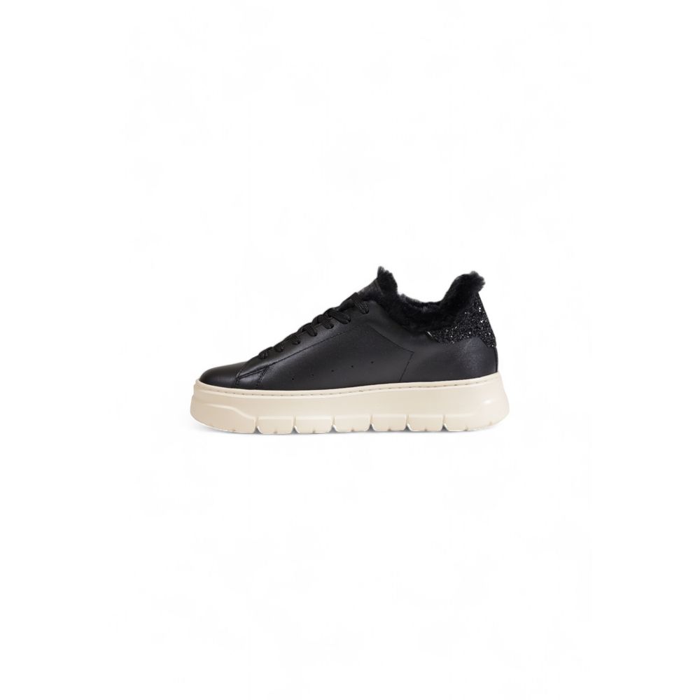 Crime London Schwarzer Leder-Sneaker