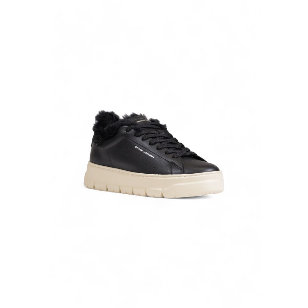 Crime London Schwarzer Leder-Sneaker