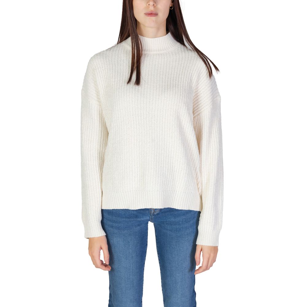 Jacqueline De Yong Weißer Polyester-Pullover