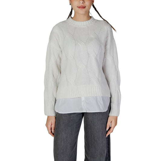 Jacqueline De Yong Weißer Pullover aus recyceltem Polyester