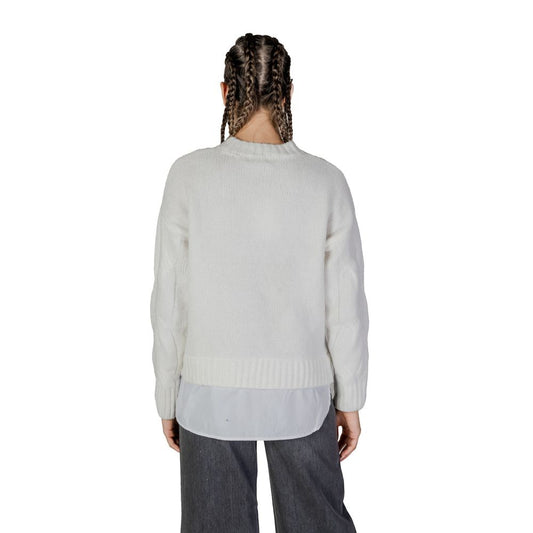 Jacqueline De Yong Weißer Pullover aus recyceltem Polyester