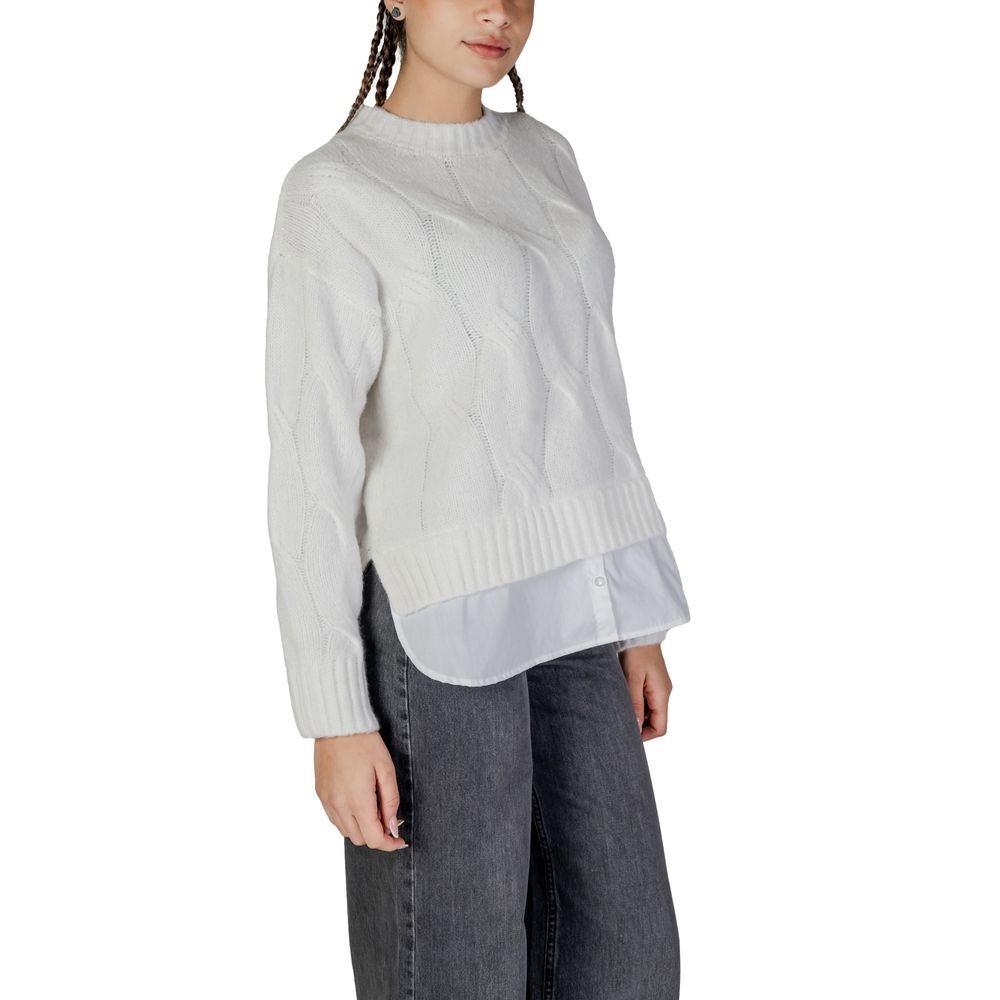 Jacqueline De Yong Weißer Pullover aus recyceltem Polyester