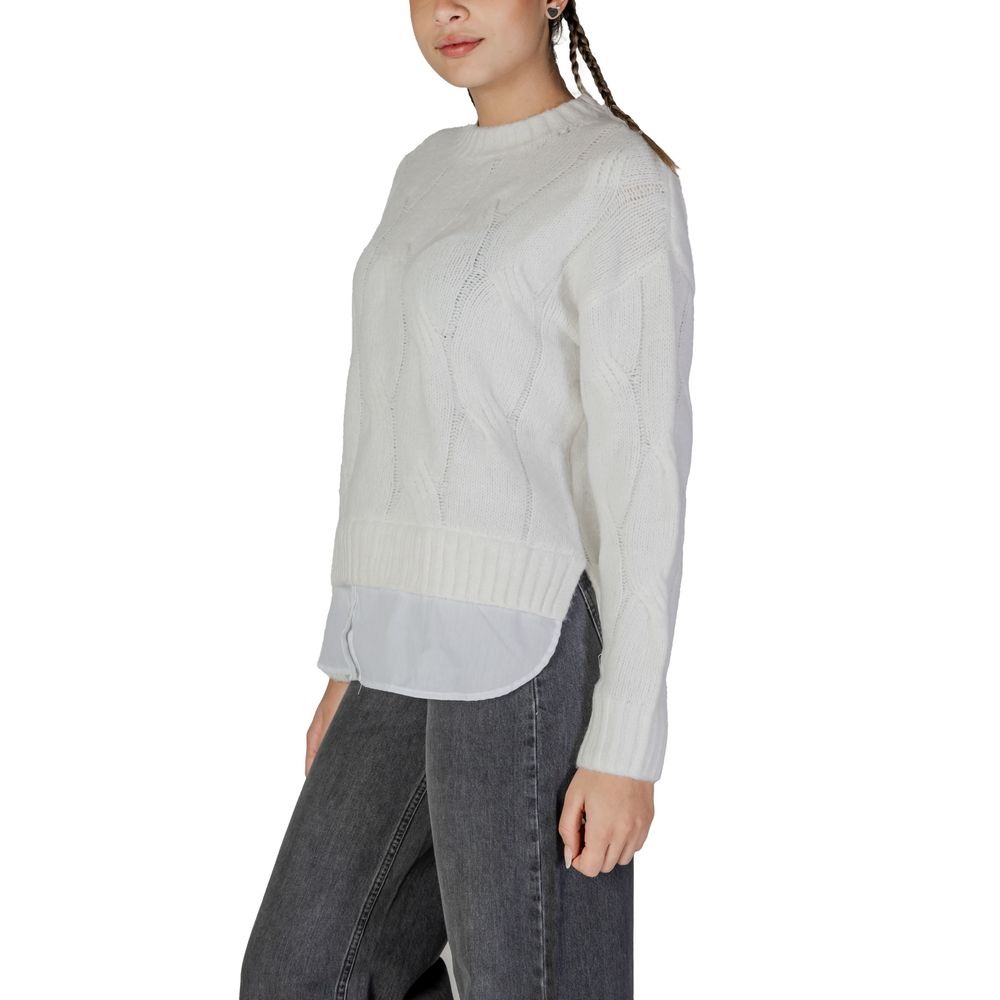 Jacqueline De Yong Weißer Pullover aus recyceltem Polyester