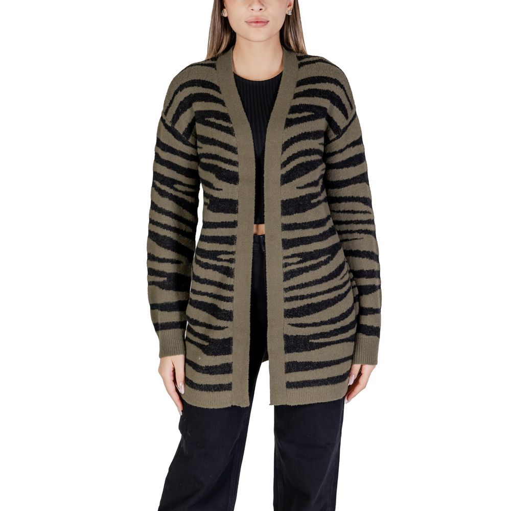 Jacqueline De Yong Grüne Nylon-Strickjacke