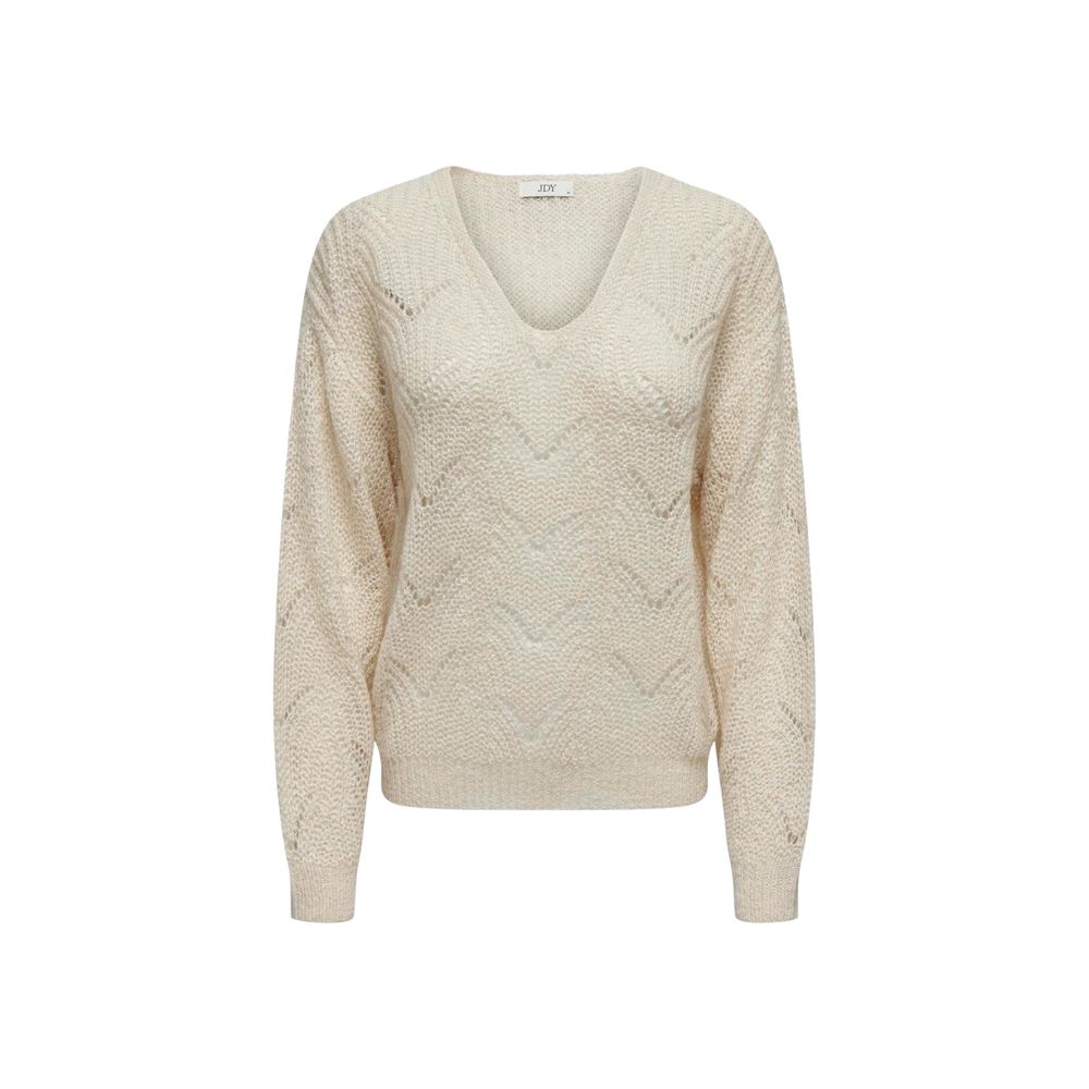 Jacqueline De Yong Pullover aus cremefarbenem Acryl