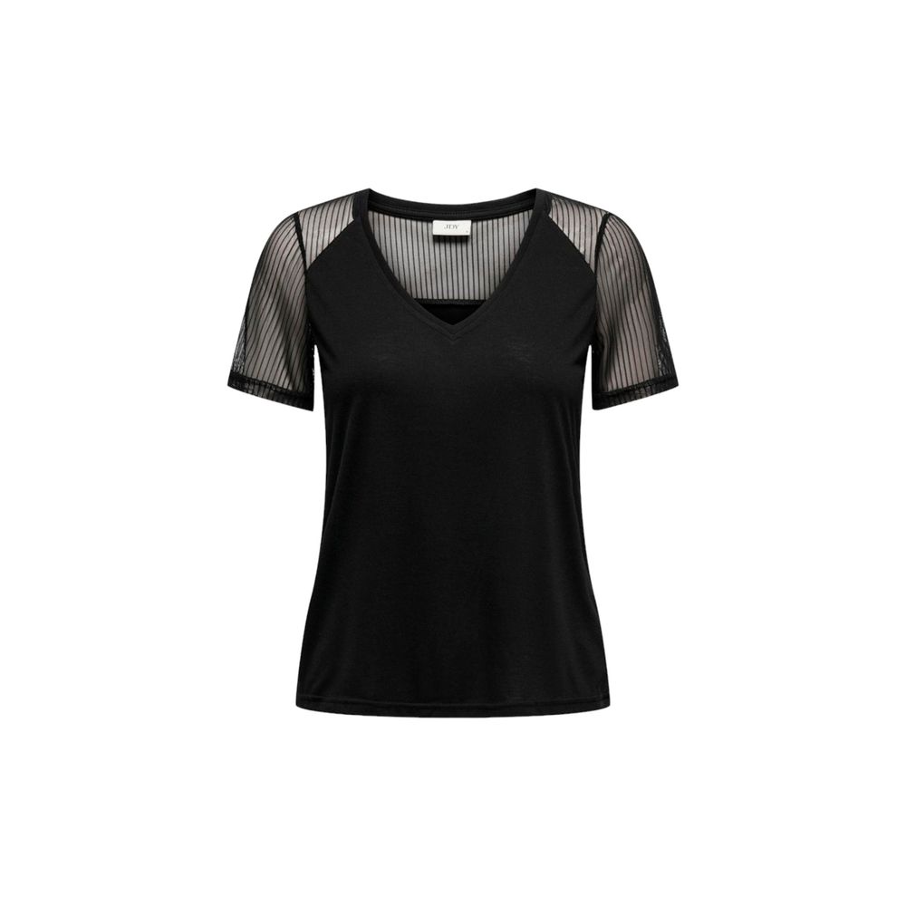 Jacqueline De Yong Schwarze Baumwolle Tops & T-Shirt