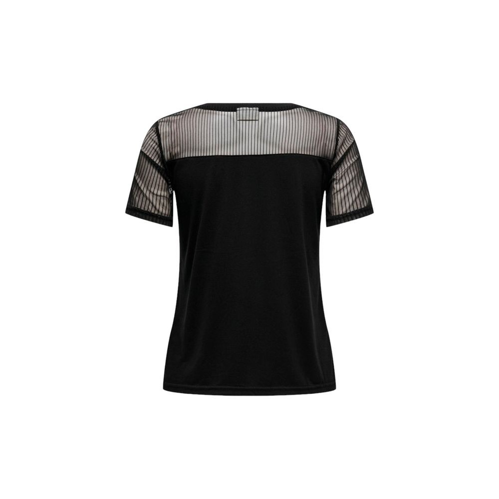 Jacqueline De Yong Schwarze Baumwolle Tops & T-Shirt