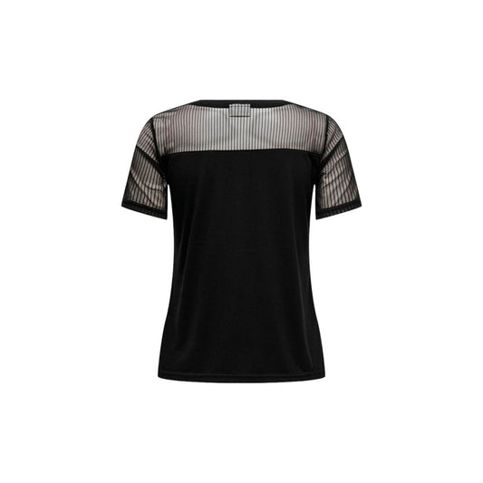 Jacqueline De Yong Schwarze Baumwolle Tops & T-Shirt