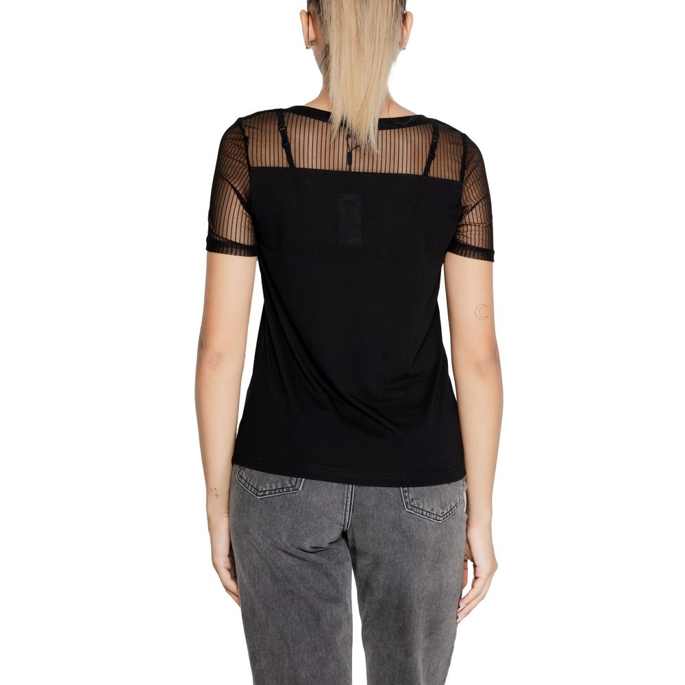 Jacqueline De Yong Schwarze Baumwolle Tops & T-Shirt