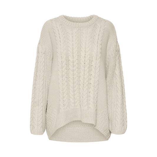 Vero Moda Beigefarbener Baumwollpullover