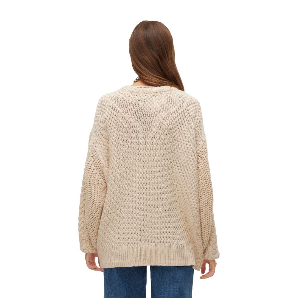 Vero Moda Beigefarbener Baumwollpullover