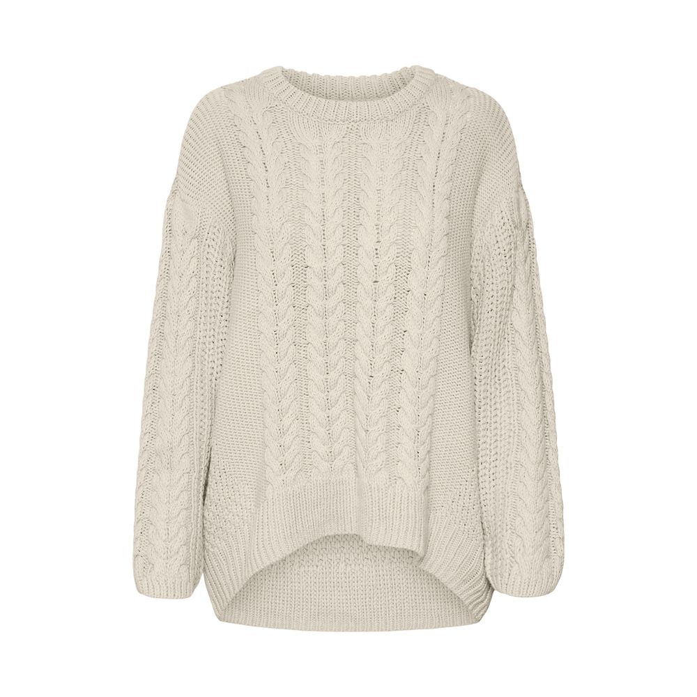 Vero Moda Beigefarbener Baumwollpullover