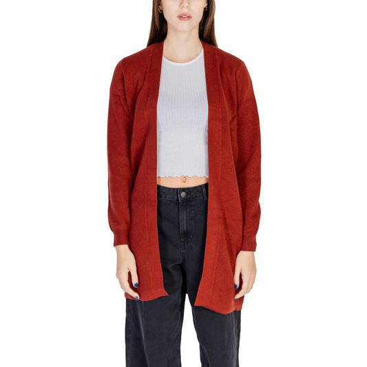 Vero Moda Rote Viskose-Strickjacke