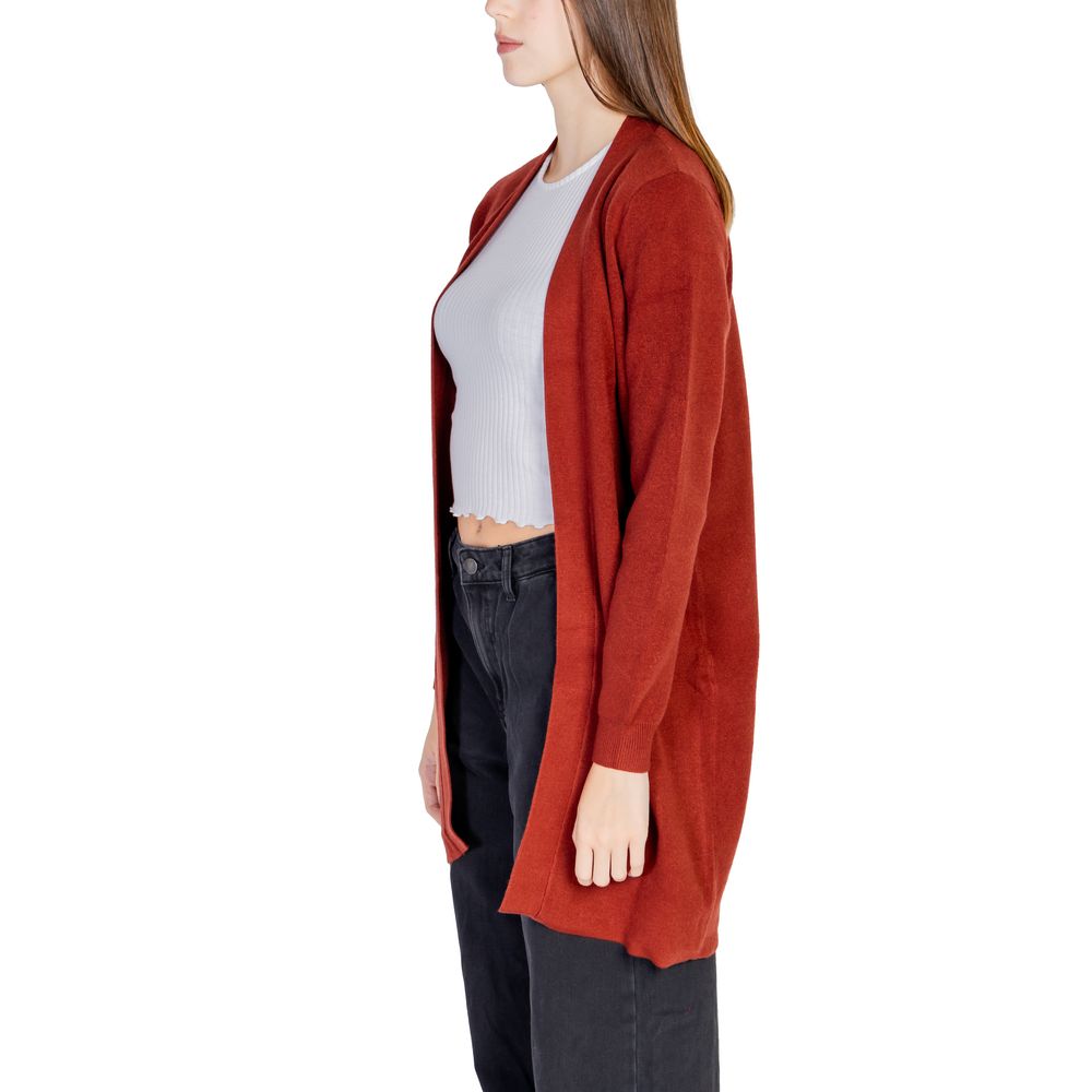 Vero Moda Rote Viskose-Strickjacke