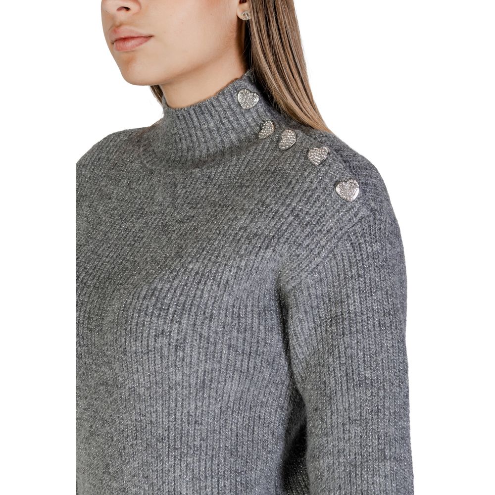 Morgan De Toi Grauer Polyester-Pullover