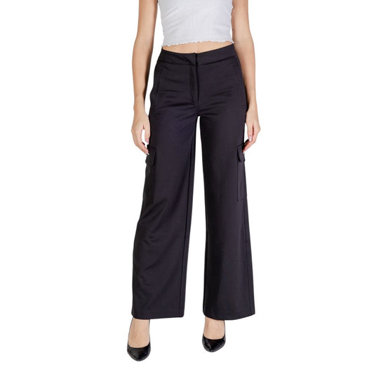 ICHI Schwarze Polyester Jeans & Hose