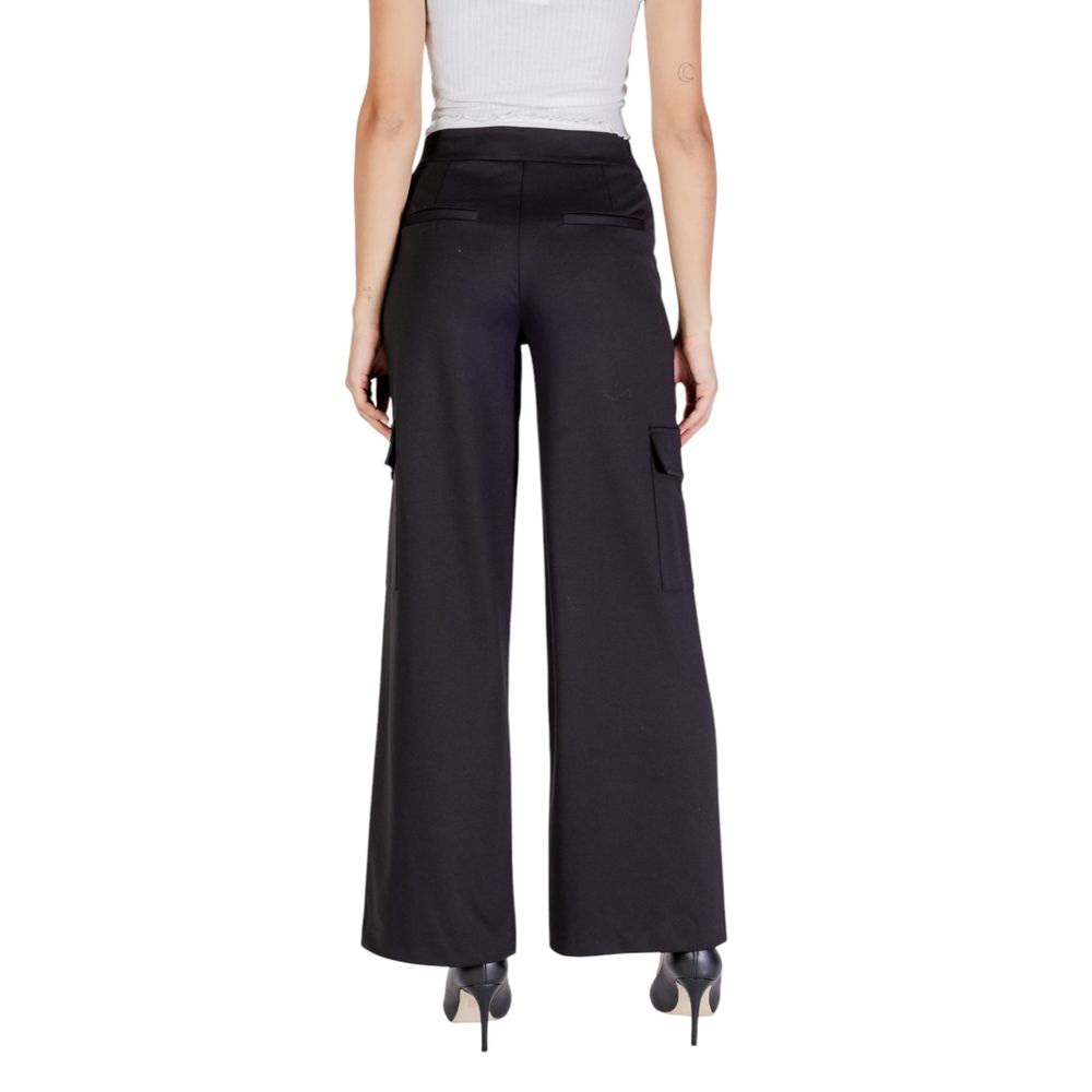 ICHI Schwarze Polyester Jeans & Hose