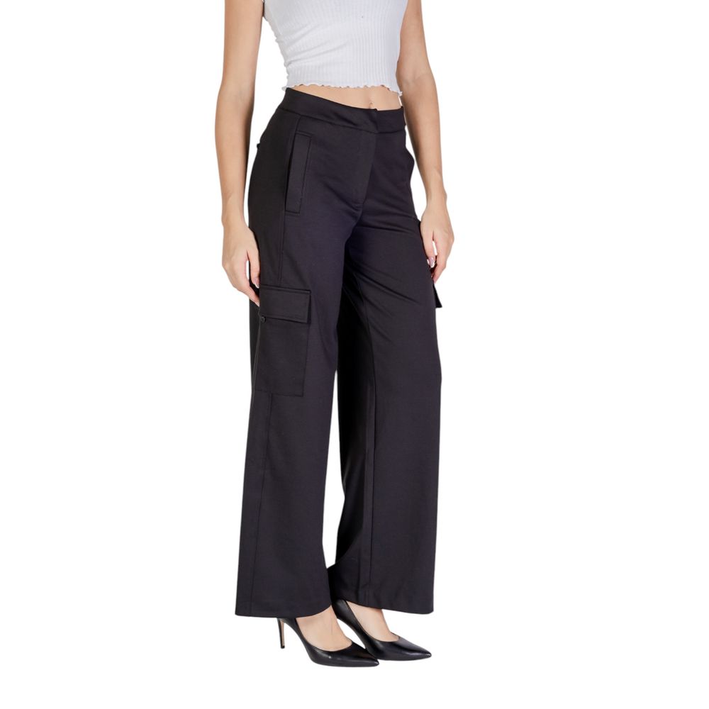 ICHI Schwarze Polyester Jeans & Hose