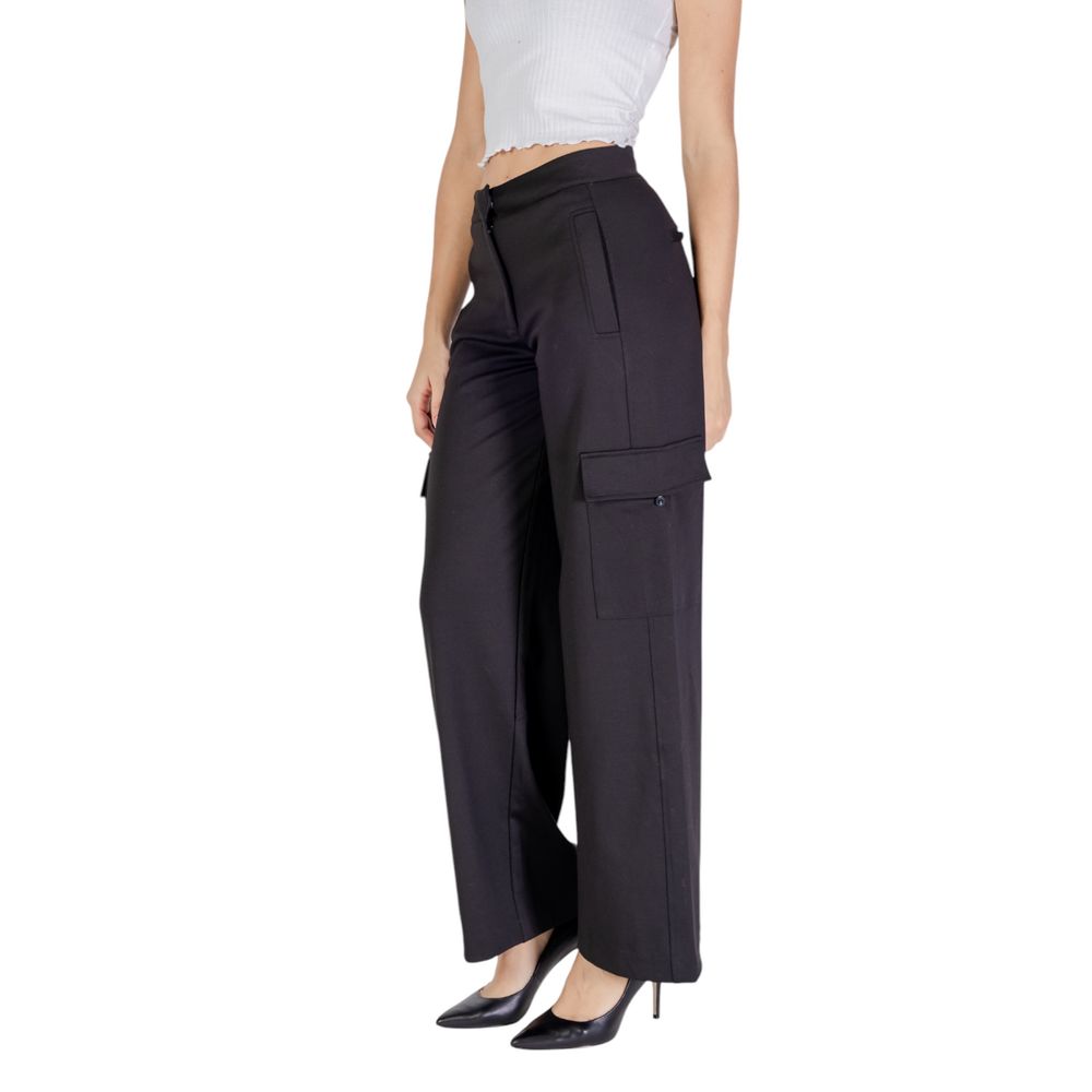 ICHI Schwarze Polyester Jeans & Hose