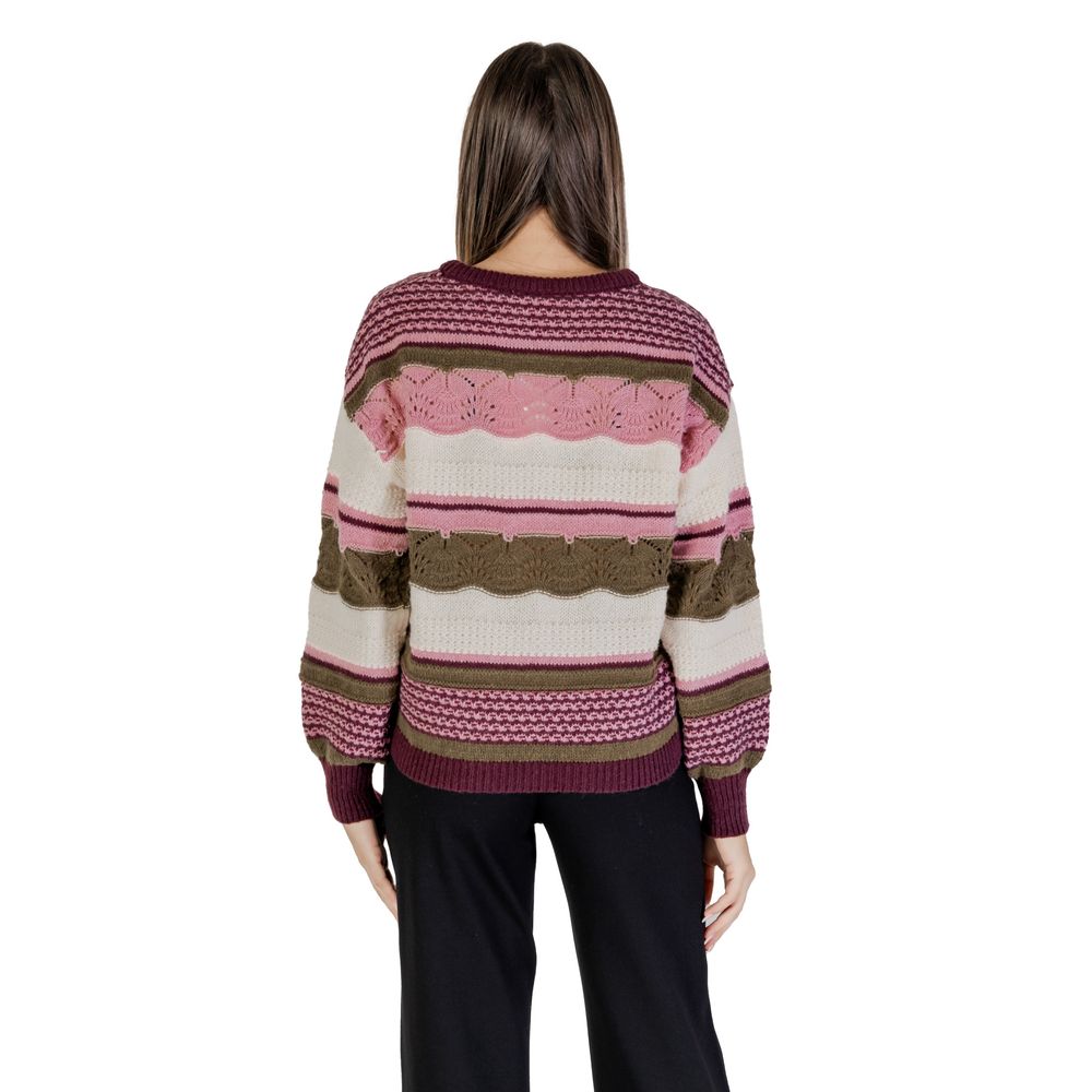 ICHI Multicolor Pullover aus recyceltem Polyester