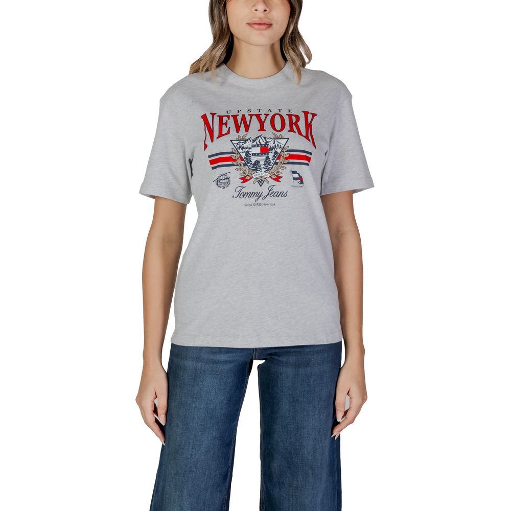 Tommy Hilfiger Jeans Graue Baumwolle Tops & T-Shirt