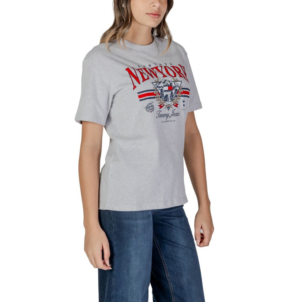 Tommy Hilfiger Jeans Graue Baumwolle Tops & T-Shirt