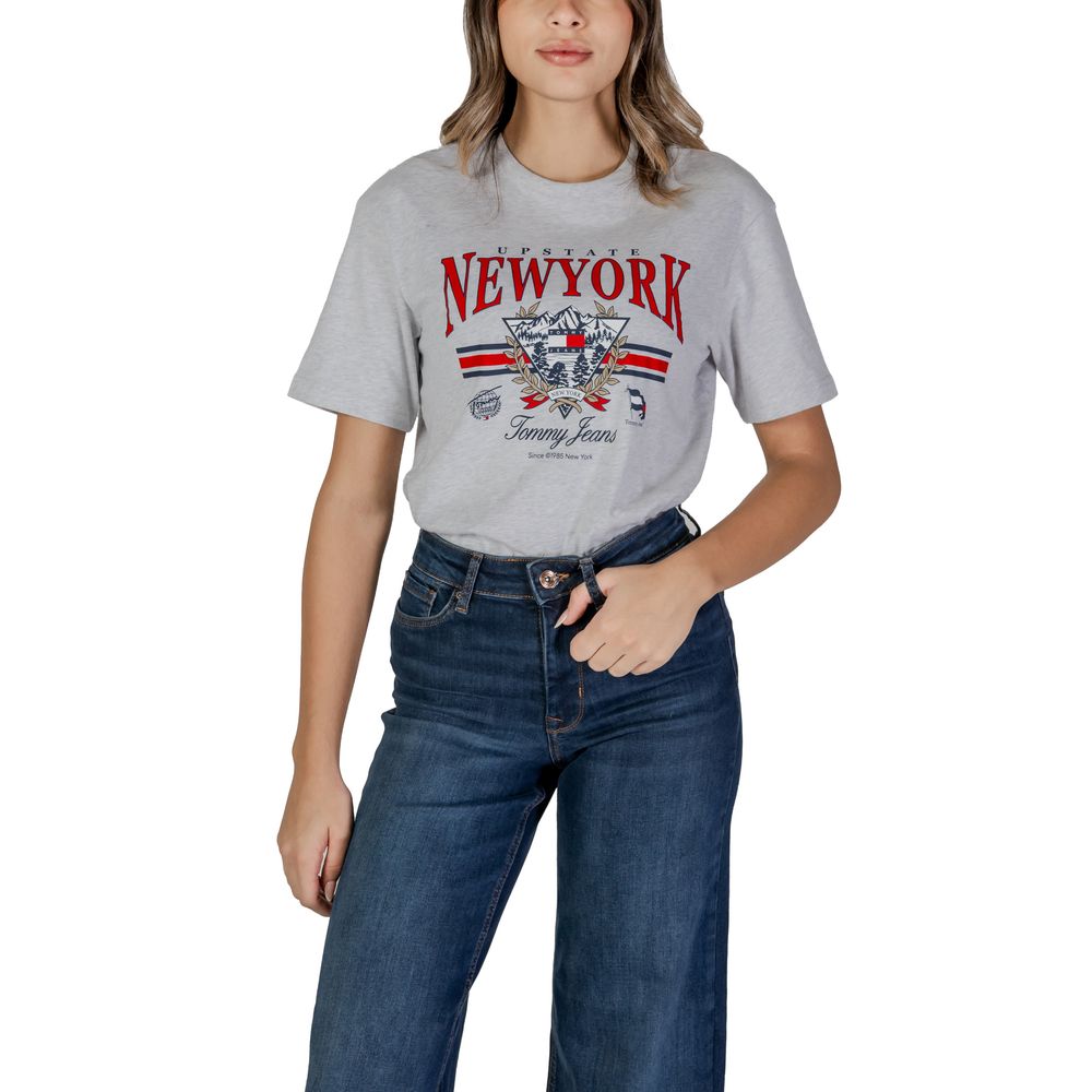 Tommy Hilfiger Jeans Graue Baumwolle Tops & T-Shirt