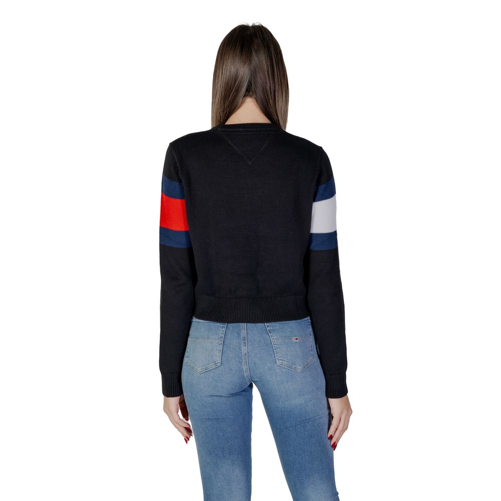 Tommy Hilfiger Jeans Schwarze Baumwolle Rigenerato Tops & T-Shirt