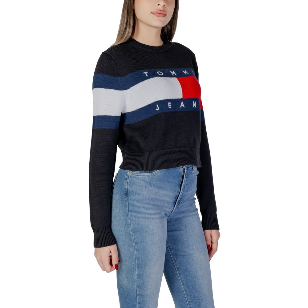 Tommy Hilfiger Jeans Schwarze Baumwolle Rigenerato Tops & T-Shirt