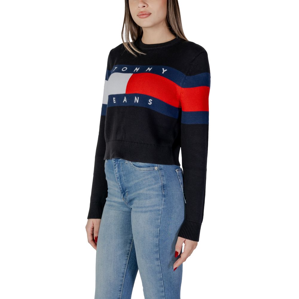 Tommy Hilfiger Jeans Schwarze Baumwolle Rigenerato Tops & T-Shirt