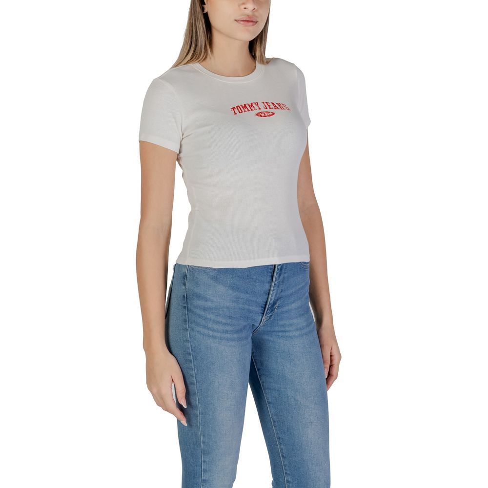 Tommy Hilfiger Jeans Weiße Baumwoll-Oberteile & T-Shirt