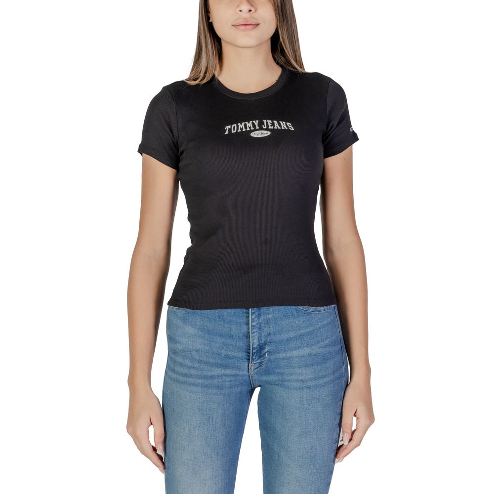 Tommy Hilfiger Jeans Schwarze Baumwolle Tops & T-Shirt