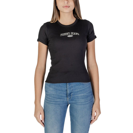 Tommy Hilfiger Jeans Schwarze Baumwolle Tops & T-Shirt