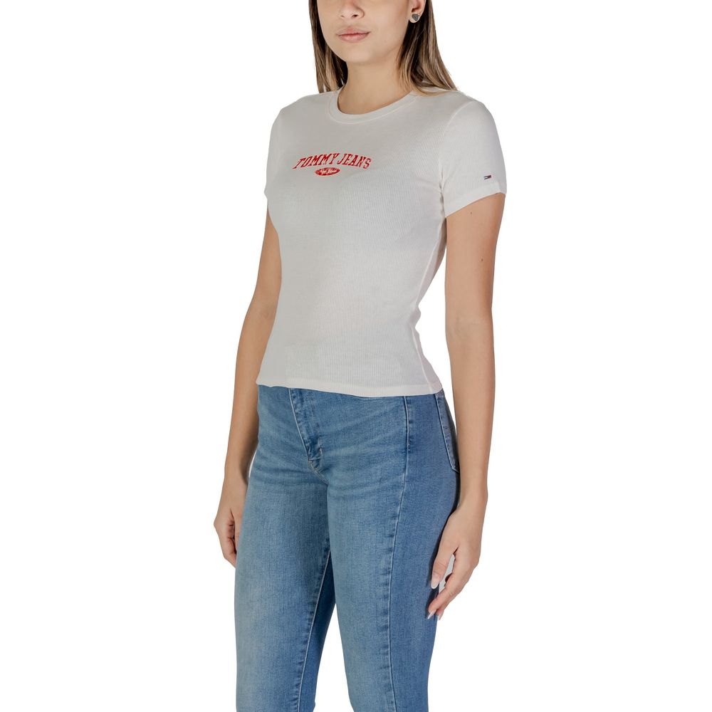 Tommy Hilfiger Jeans Weiße Baumwoll-Oberteile & T-Shirt