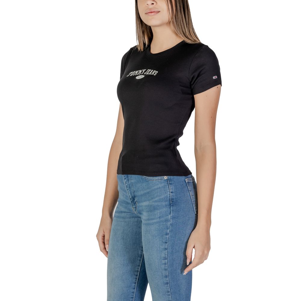 Tommy Hilfiger Jeans Schwarze Baumwolle Tops & T-Shirt