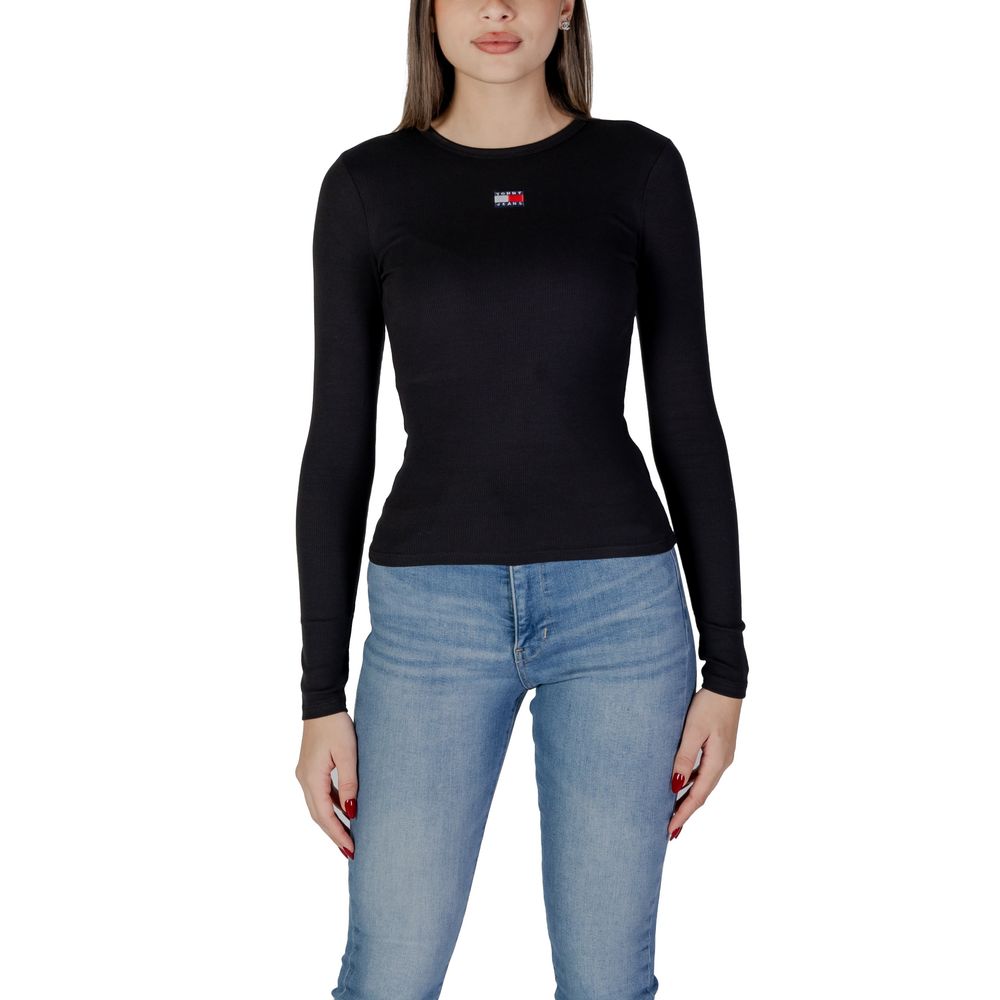 Tommy Hilfiger Jeans Schwarz Baumwolle Rigenerato Tops & T-Shirt