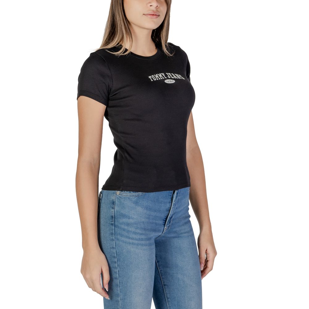 Tommy Hilfiger Jeans Schwarze Baumwolle Tops & T-Shirt