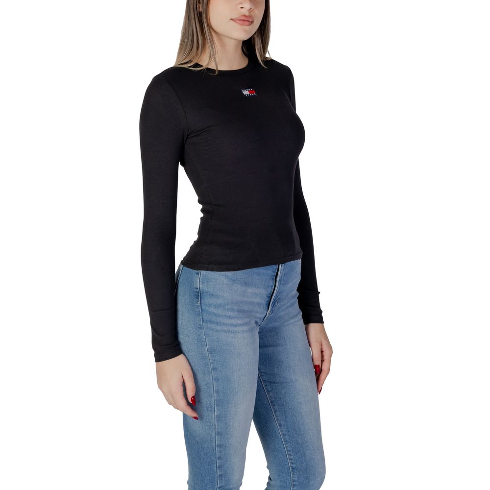 Tommy Hilfiger Jeans Schwarz Baumwolle Rigenerato Tops & T-Shirt