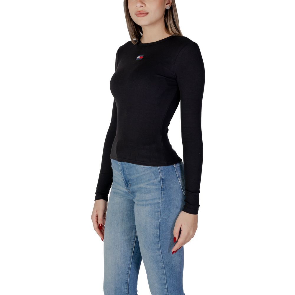 Tommy Hilfiger Jeans Schwarz Baumwolle Rigenerato Tops & T-Shirt