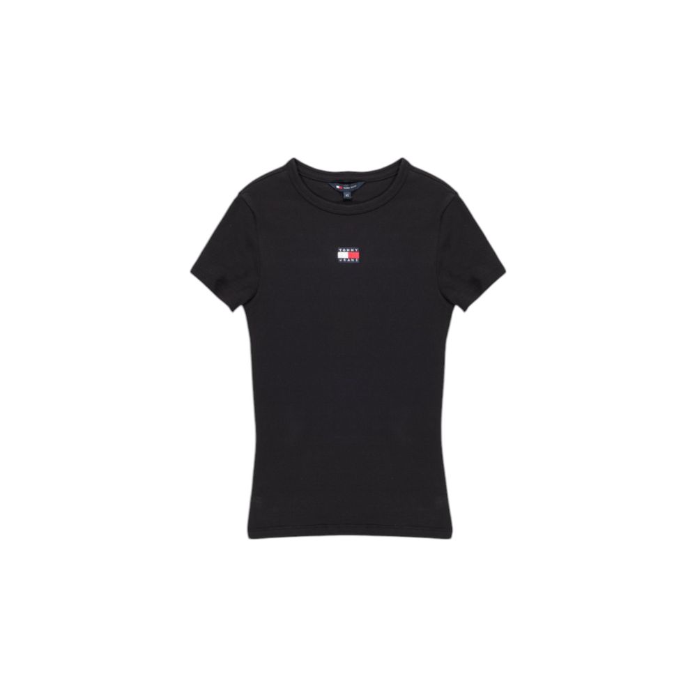 Tommy Hilfiger Jeans Schwarz Baumwolle Rigenerato Tops & T-Shirt