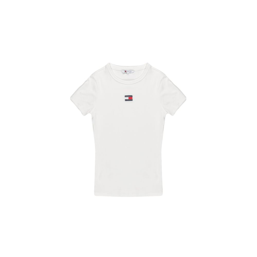 Tommy Hilfiger Jeans Cremefarbene Baumwolle Rigenerato Tops & T-Shirt