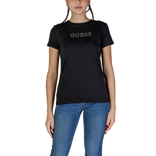 Guess Active Schwarze Baumwolle Tops & T-Shirt