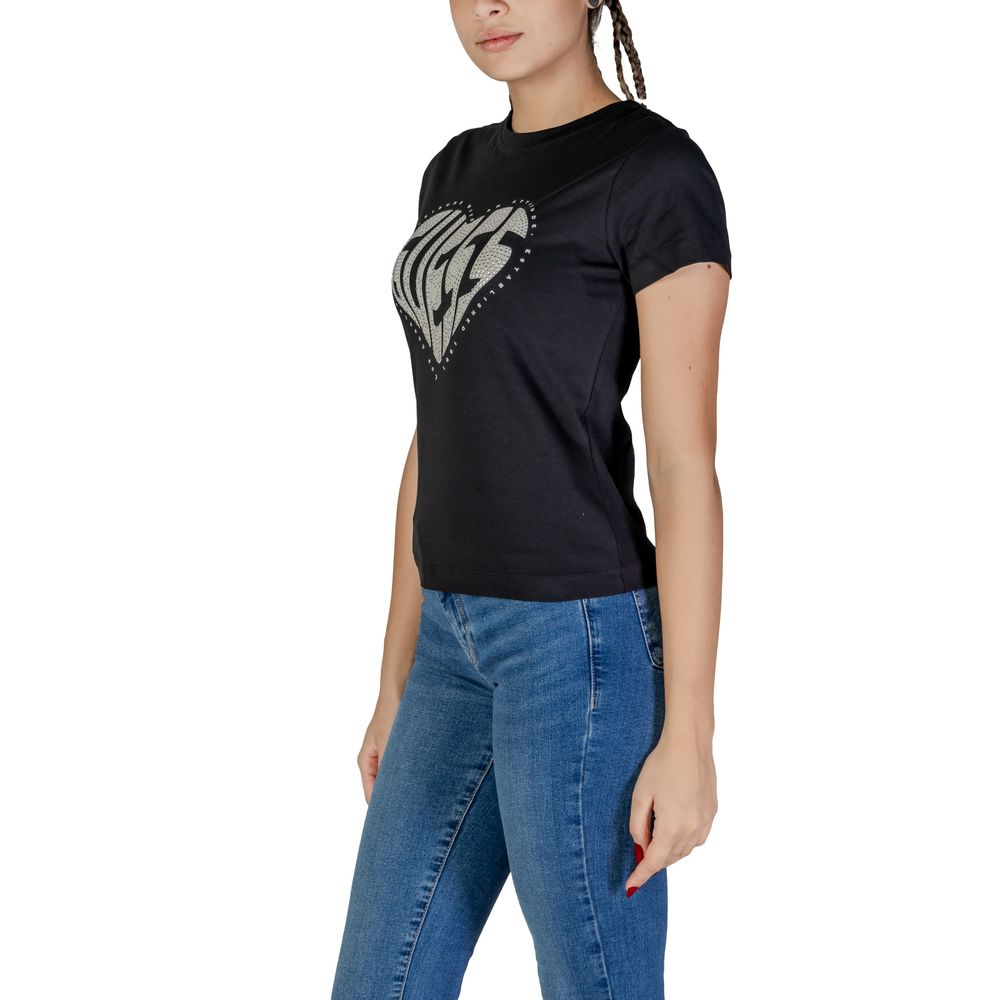 Guess Active Schwarze Baumwolle Tops & T-Shirt