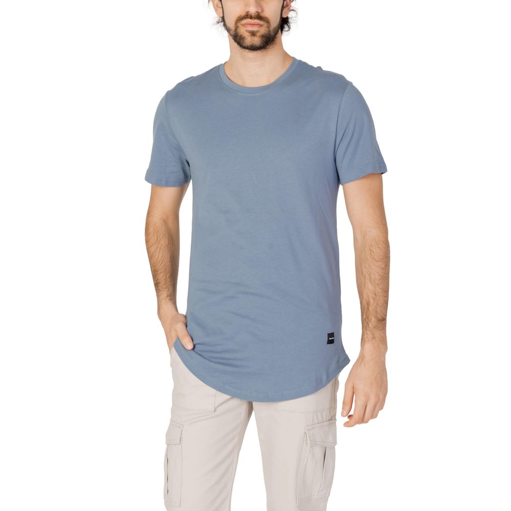 Only & Sons T-Shirt aus blauer Baumwolle