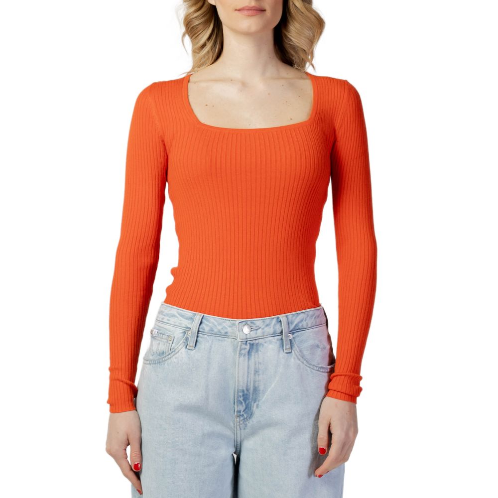 Vero Moda Orangefarbene Viskose-Oberteile & T-Shirt