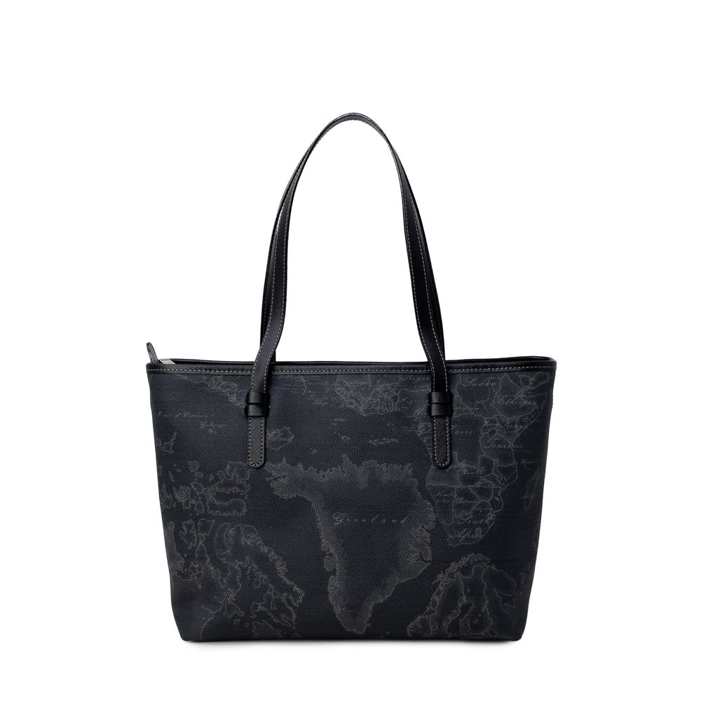 Alviero Martini Prima Classe Schwarze Lederhandtasche